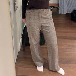 Bershka Brown Plaid Pants